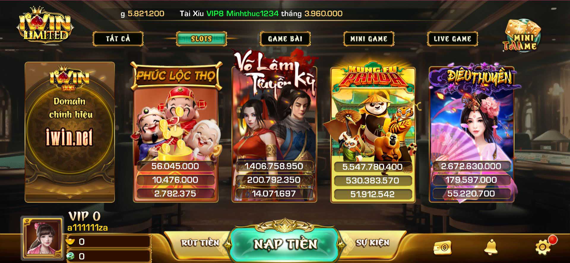 Kho Game Slots iWin